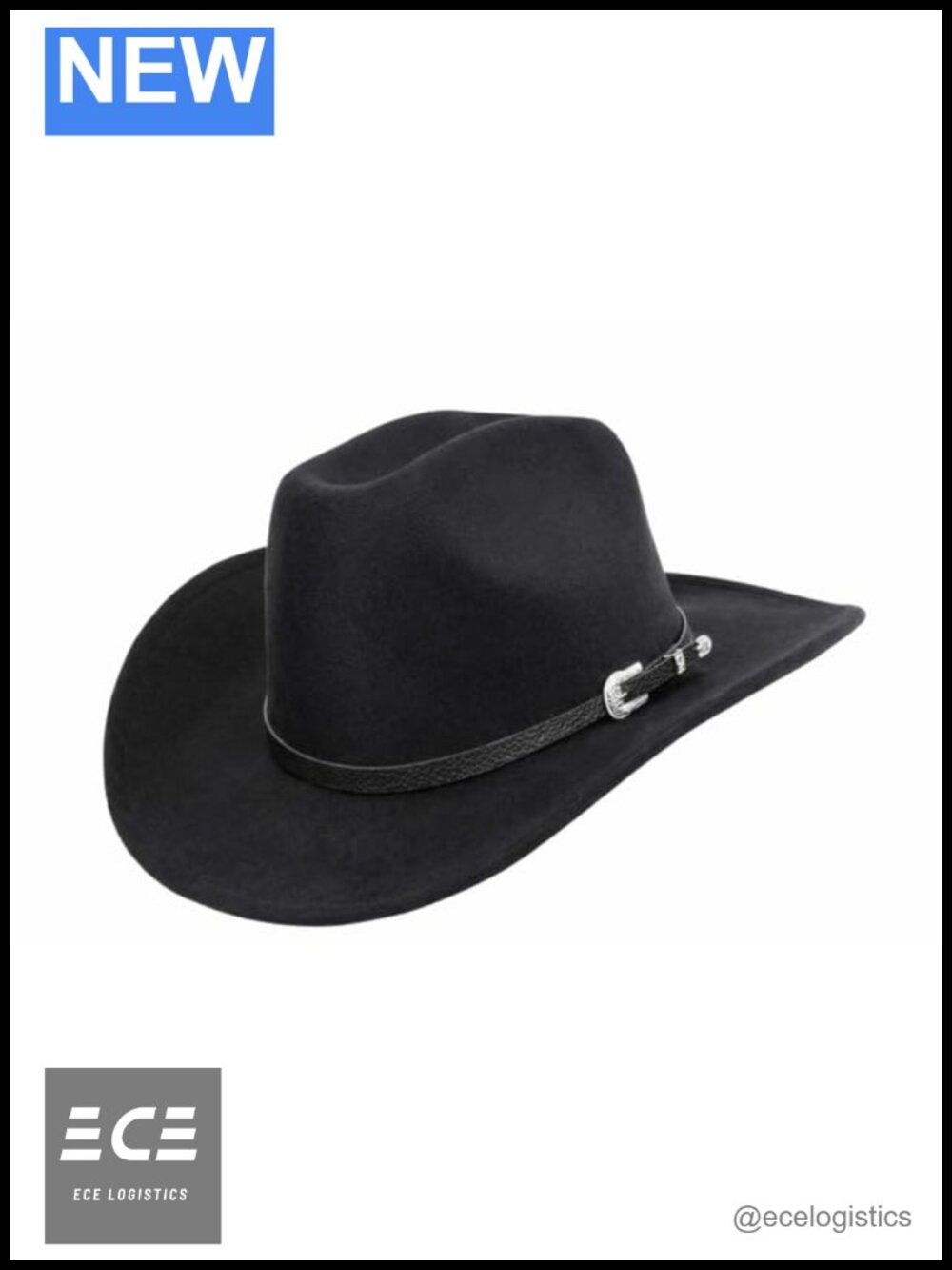 Wide Brim Adjustable Western Cowgirl Hat Poly-Cotton Blend